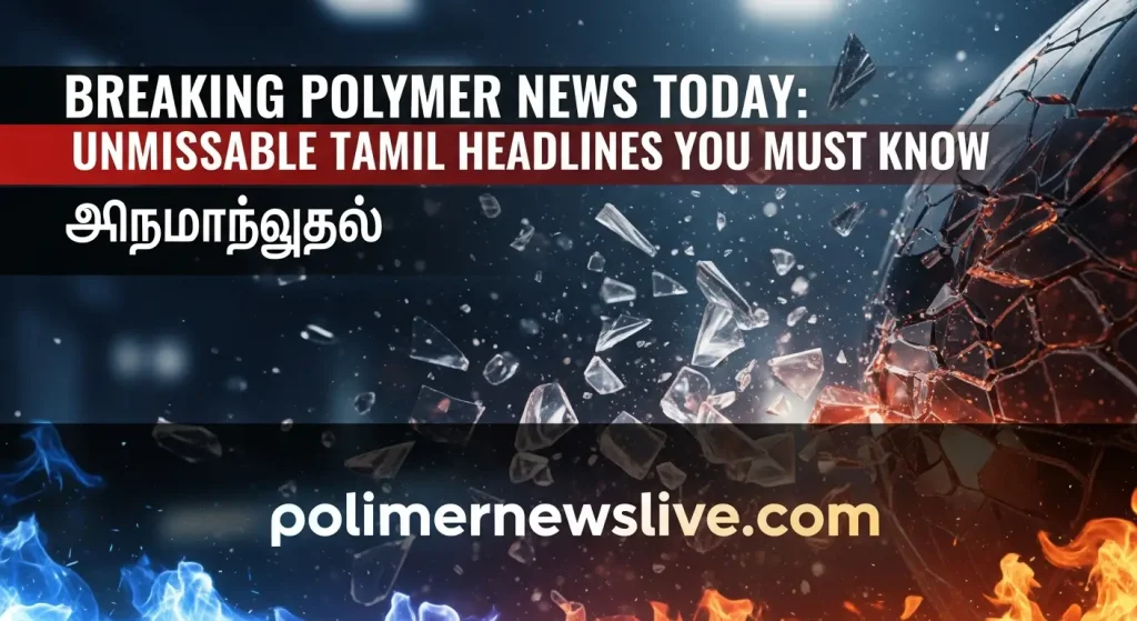 Breaking Polimer News Today: Unmissable Tamil Headlines You Must Know